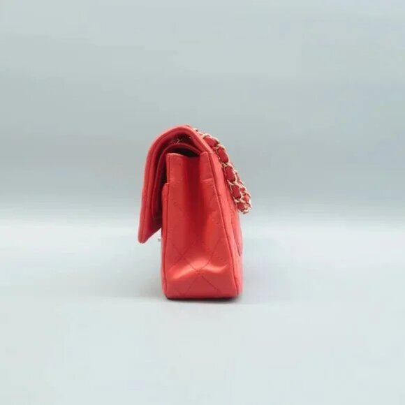 100% Authentic CHANEL CF Red Leather Shoulder Bag - Picture 4 of 12